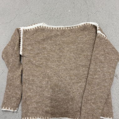 Pull en maille beige pour femmes XS