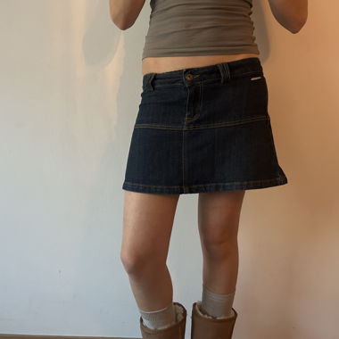 Mini gonna in jeans scuro SHS