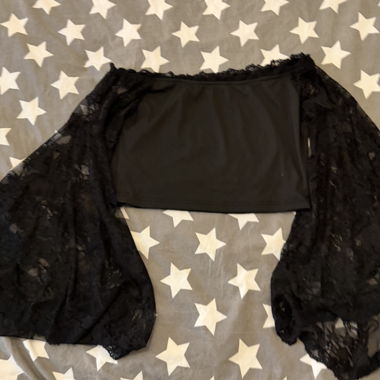 Schwarze Spitzencardigan