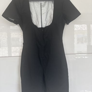 Black Short-Sleeve Bodysuit