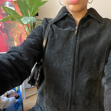cute black leather jacket 