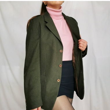 Green forest wool blazer vintage designer G. Ferre