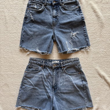 Set da 2 pantaloncini in jeans