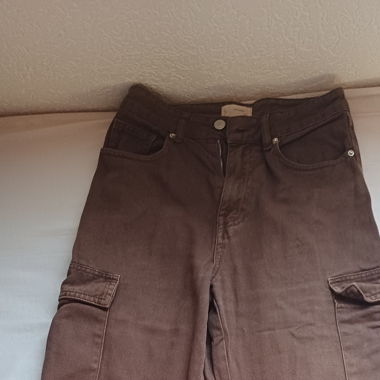 Jeans cargo brun foncé 