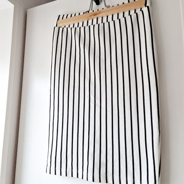 Jupe crayon SELECTED, noir et blanc, taille XS