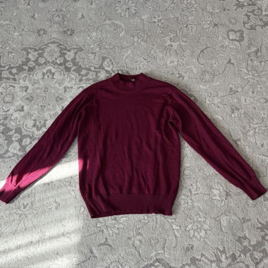 Pull en maille bordeaux
