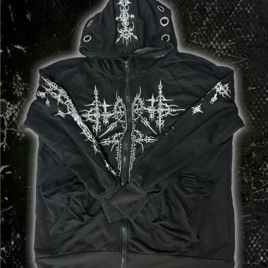 Graphic Black Full-Zip