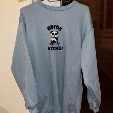 Blaues Sweatkleid