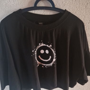 Crop top nero