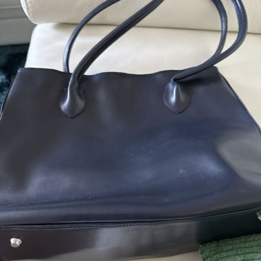 Borsa tote nera in pelle