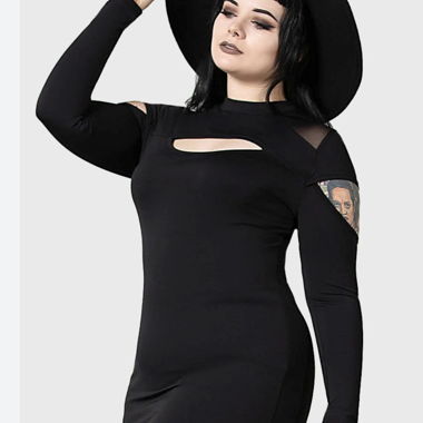 Schwarzes Minikleid