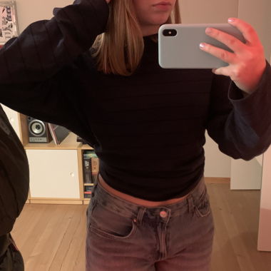 Bershka Baggy Wide Leg Jeans washed blue (36)