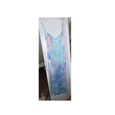 Seidiges Trägerkleid pastellfarben