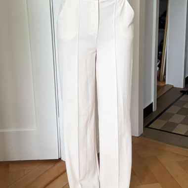 Weisse Wide-Leg-Hose