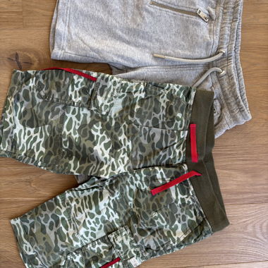 2 Shorts Diesel cargo camouflage et gris coton