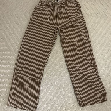Pantaloni a righe marroni