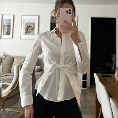 Blusa incrociata H&M bianca Taglia 36