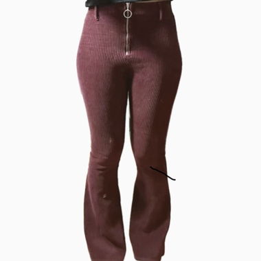 Bootcut Hose Burgunder