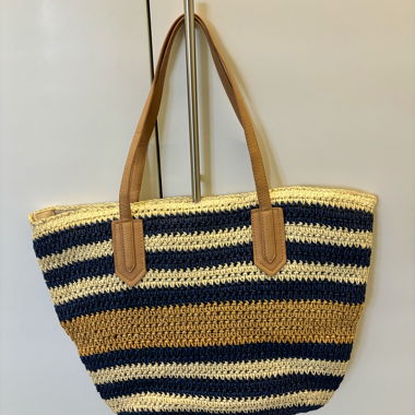 Shopper intrecciato a righe