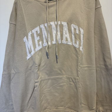 Felpa con cappuccio beige