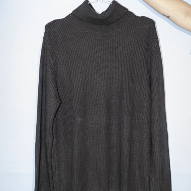 Maglione a collo alto a coste