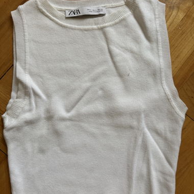 croptop/top corto bianco di zara