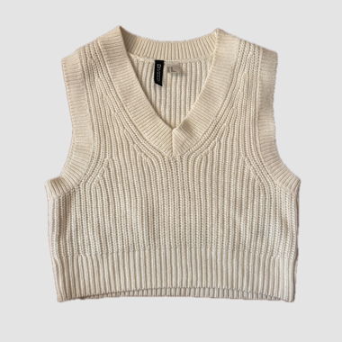 Cream Knit Vest