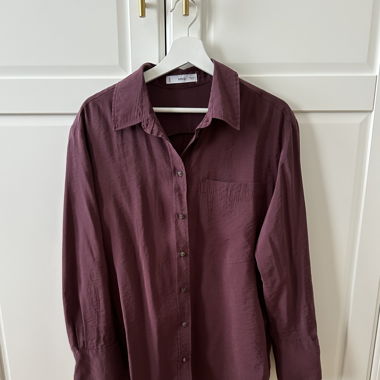 MANGO burgunderfarbene Bluse/Hemd M