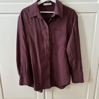 MANGO burgundy blouse/shirt M