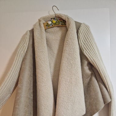 Herbstjacke Kunstfell und gestrickt