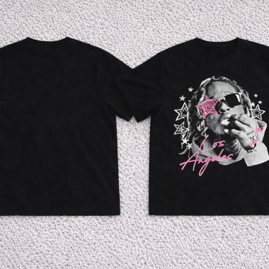 T-shirt noir imprimé Los Angeles