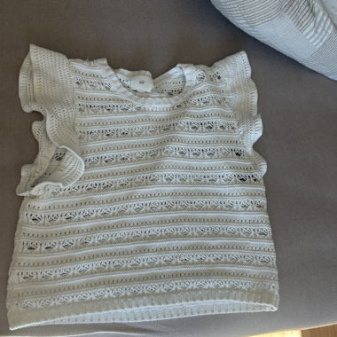 White open-knit H&M top