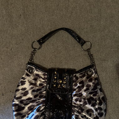 vintage y2k Handtasche mit Leoprint