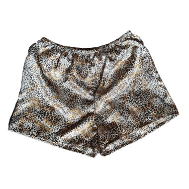 Pijama Satin-Shorts mit Leoparden Muster