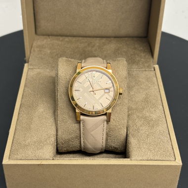 Burberry Wristwatch The City beige Check rose gold