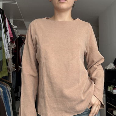 Beige-rosé leichter Pullover