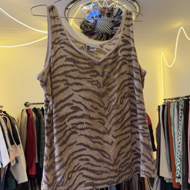 Tiger Print Tank Top Gr. 46