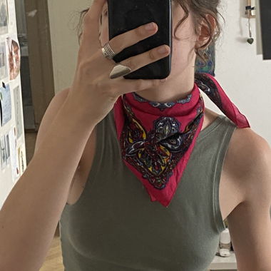 pink paisley cotton bandana