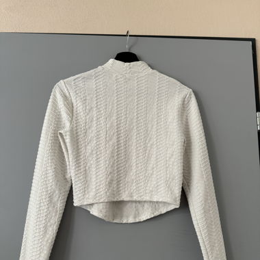 Bershka Langarm Oberteil weiss