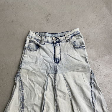 2000s Reworked Denim into skirt 