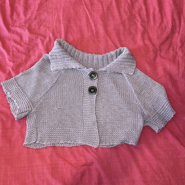Gilet tricoté mauve 