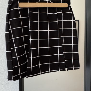 Black Plaid Skirt