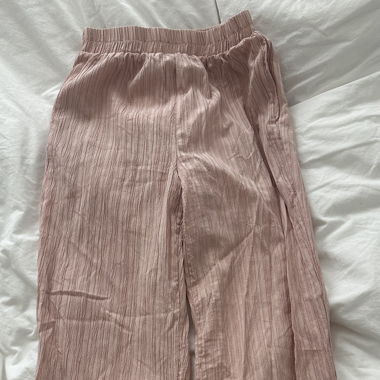 pinke Leinenhose