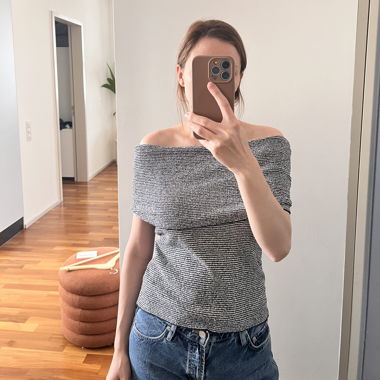 Zara Off-Shoulder-Strickoberteil