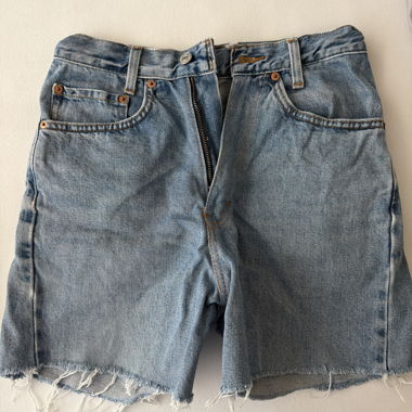 Fringed Denim Shorts