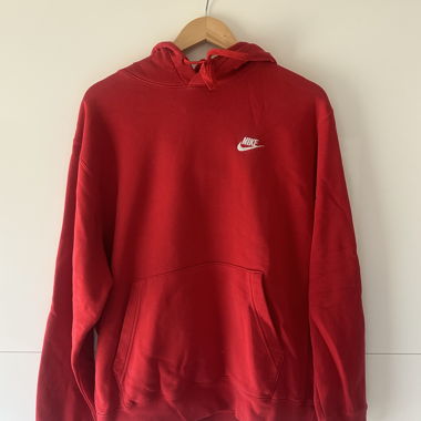 Felpa con cappuccio Nike rossa taglia L