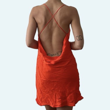 Open Back Slip-On Dress