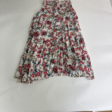 Blumige geraffte Rock mit Smocking