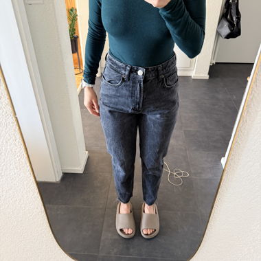 Jeans Mom noir 