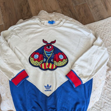 Adidas Sweatshirt weiss/blau